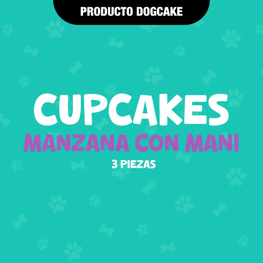 CUPCAKES MANZANA CON MANI - 3PZAS 