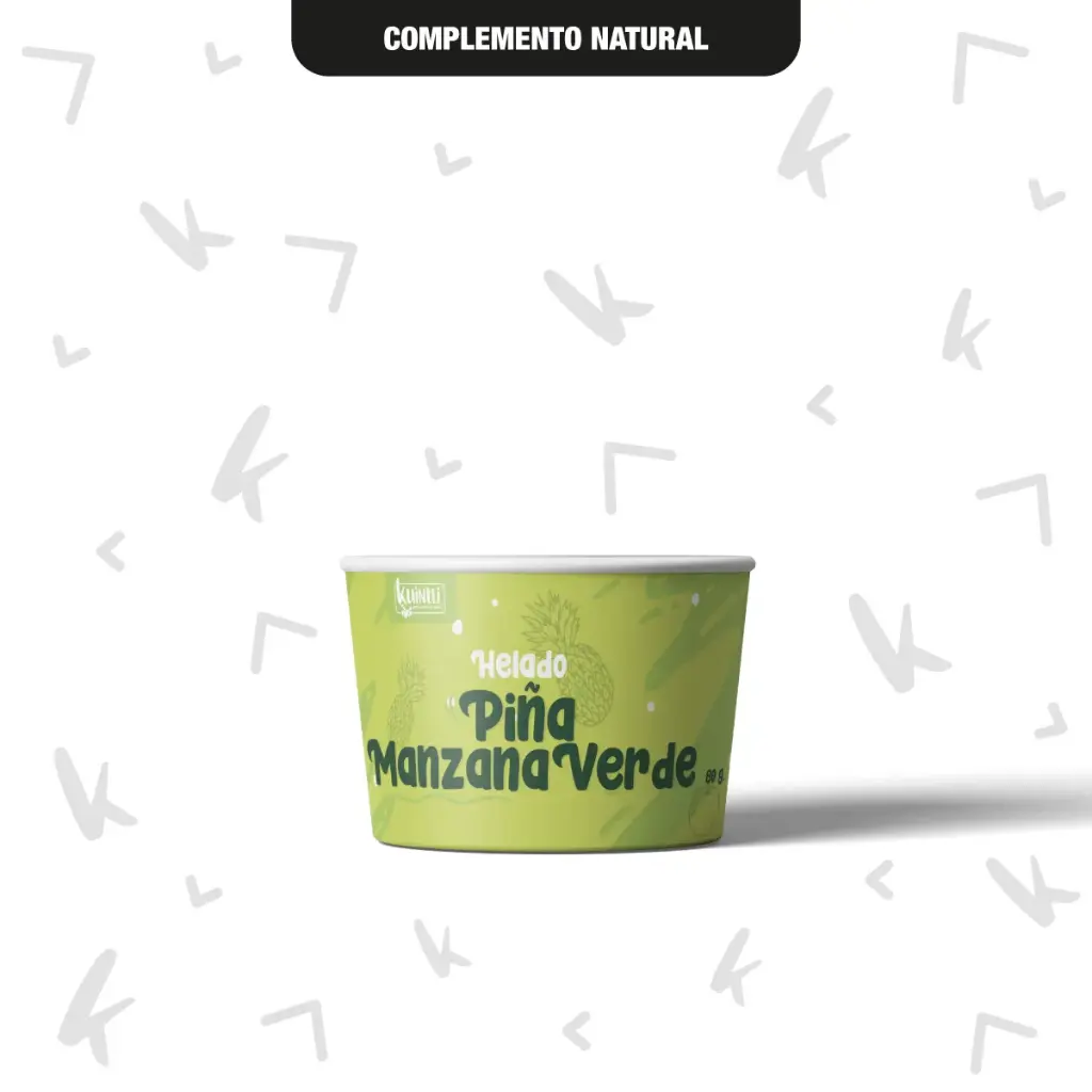 Helado piña-manzana verde/ 80 ml