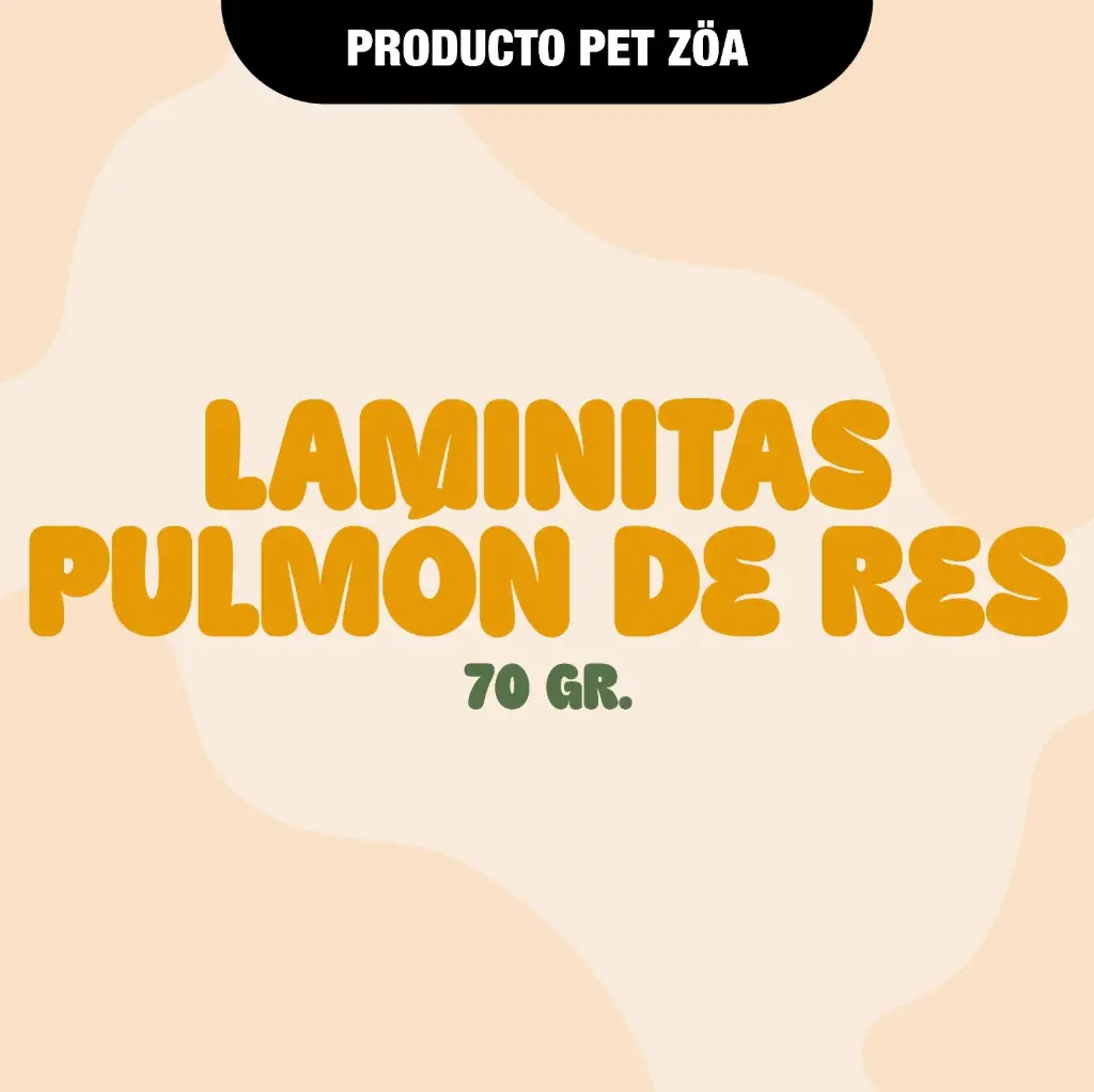 Laminitas de pulmon de res - 70gr