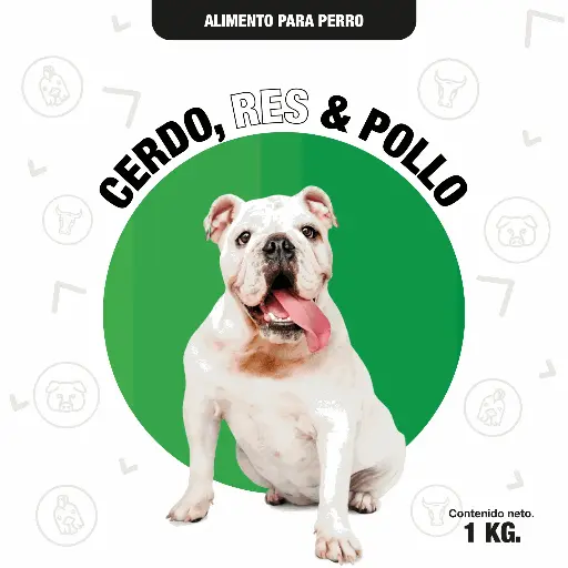 [CERDO1KGPP] Cerdo, res & pollo / 1 kg.